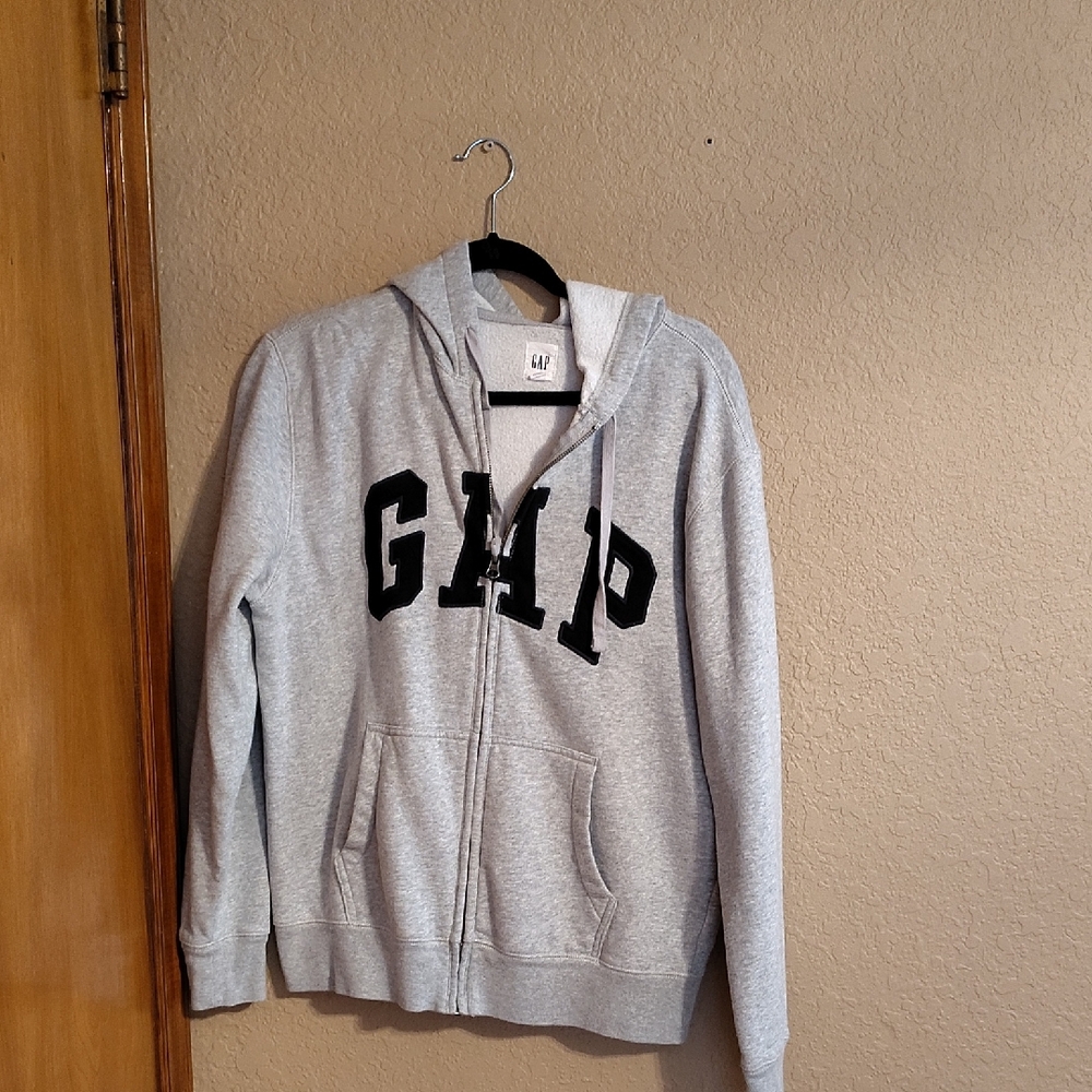 GAP Light Gray Zip-Up Hoodie
